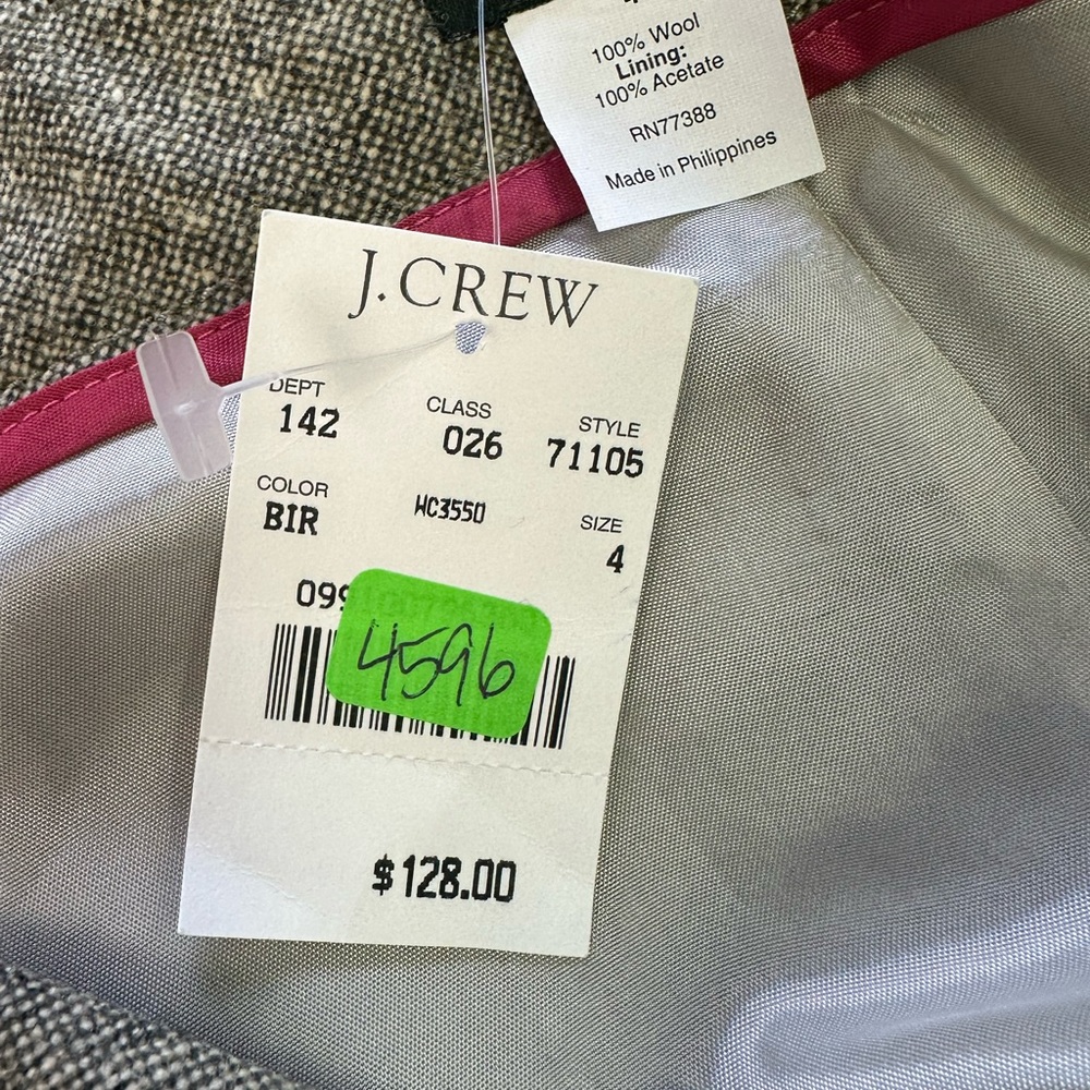J. Crew 100% Wool Brown A-Line Skirt - Picture 11 of 12